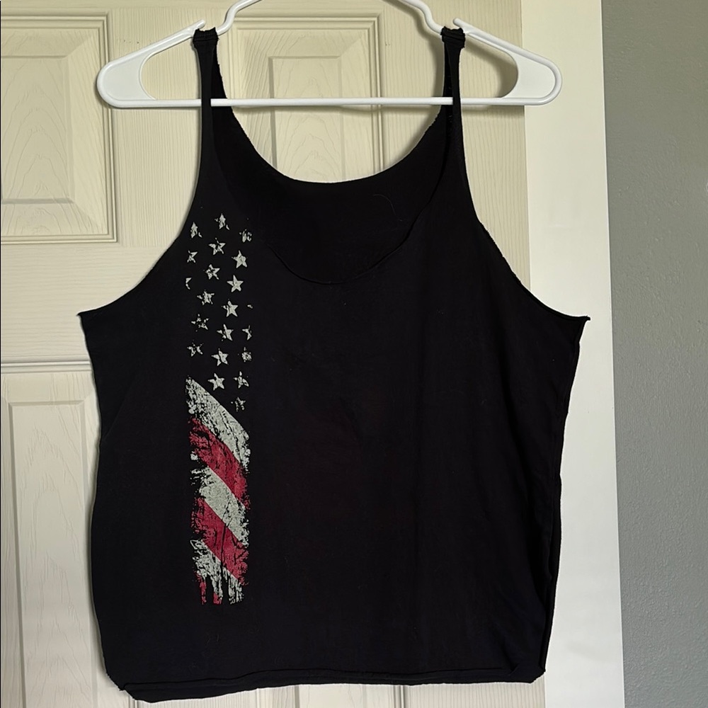 Women’s Grunt Style American Flag Tank Top ~ Size Medium
